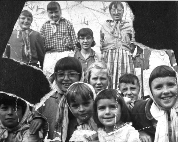 082: l-r back, Eileen Ryan, Josie Norman, Flo Kerrivan, Kate Ryan; front, Nell Rose, Marg  Judge, Eva Ryan, Nora McCarthy, Betty Kerrivan, Marie Kerrivan, Bett Mulrooney.  (circa 1959) [courtesy of Mary (Barry) Bruce]  - Eileen daughter of Albert Ryan &amp;amp; Kate Nolan; Josie daughter of Patrick Norman &amp;amp;  Anastasia Lambe; Flo daughter of Peter Kerrivan &amp;amp; Cecilia Cheeseman; Betty daughter of  Francis Kerrivan &amp;amp; Anna Norman; Kate daughter of Jeremiah Ryan &amp;amp; Josie Lambe; Nell  daughter of Raymond Rose &amp;amp; Norah Mullins; Marg daughter of Francis Judge &amp;amp; Anne  Mulrooney; Eva daughter of John Ryan &amp;amp; Joan Barry; Nora daughter of James McCarthy &amp;amp;  Mary Ellen Barry; Bett daughter of James Mulrooney &amp;amp; Elizabeth Rodgers; Marie daughter  of Joseph Kerrivan &amp;amp; Madeline Bennett